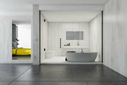Interiorismo cuarto de baño mármol