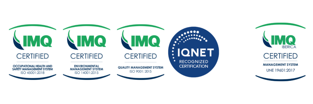 Certificación normas ISO, IQNet y norma UNE